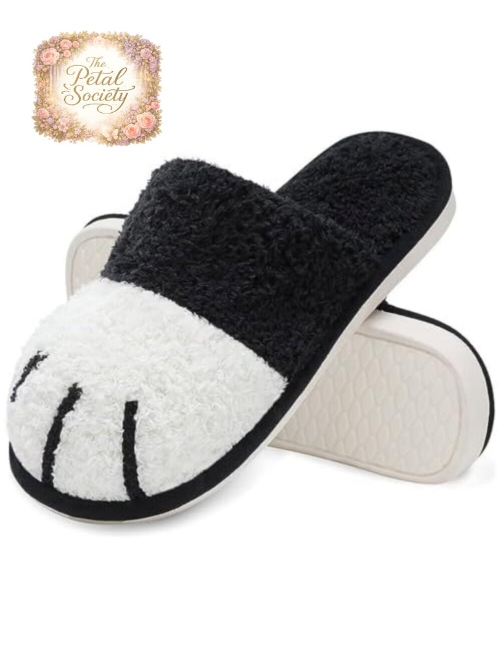 Cat Paw Fuzzy Slippers Memory Foam Anti-Slip Cozy House Shoes